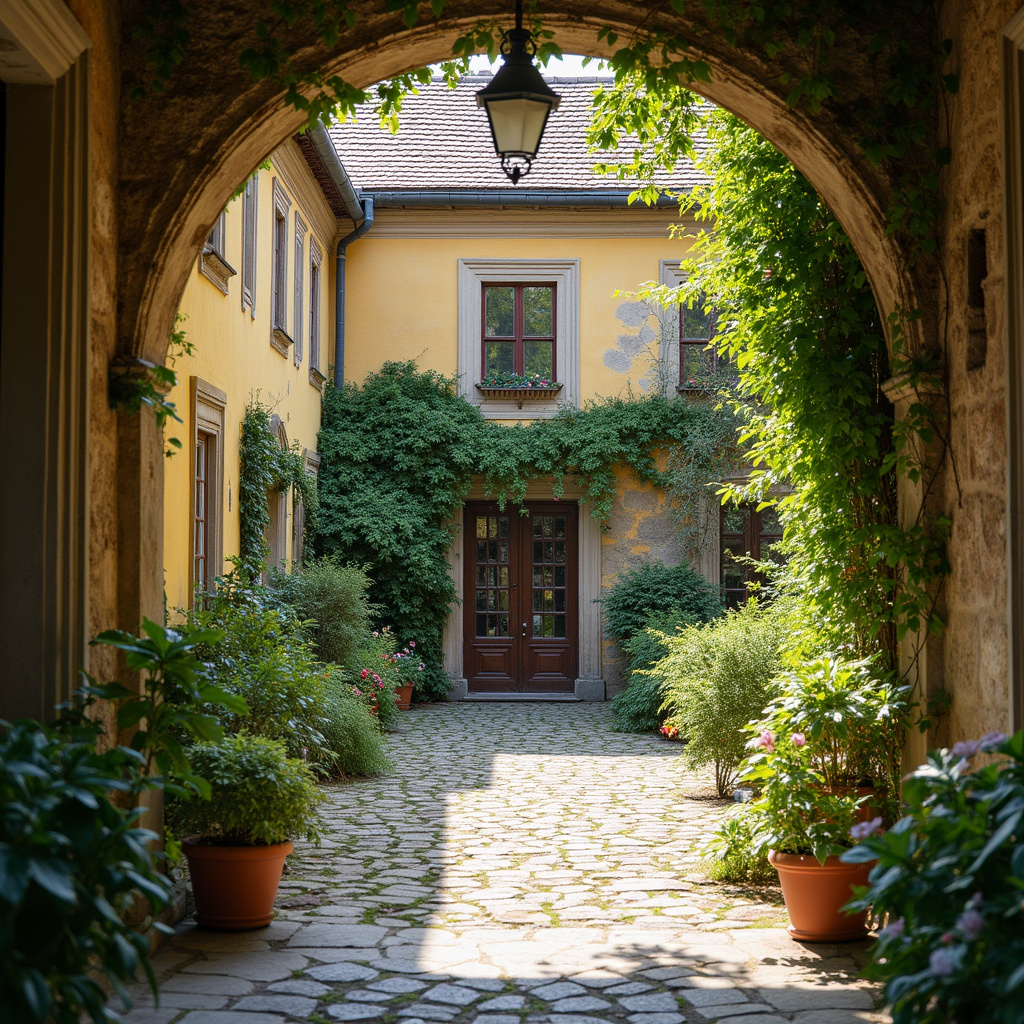 Urokliwy dziedziniec w Ołomuńcu z zabytkową architekturą i zielenią