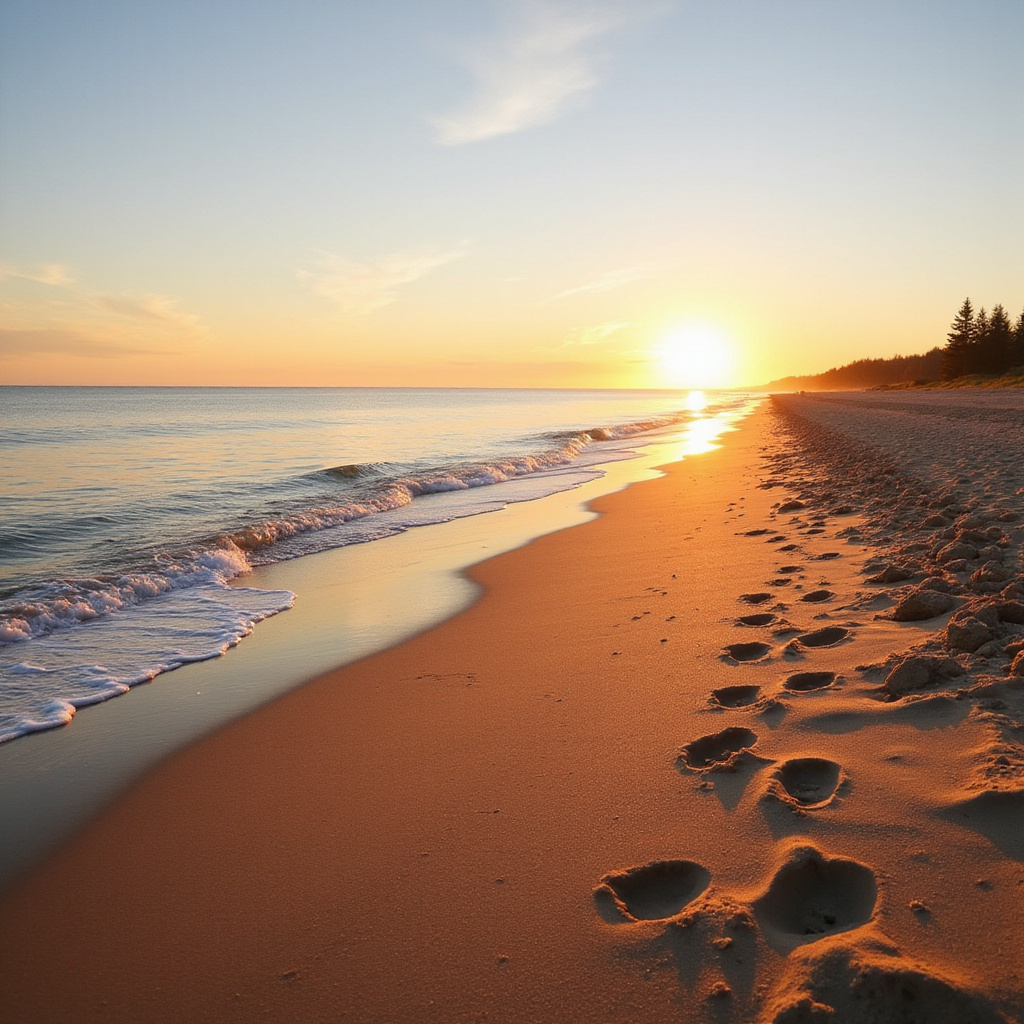 Spacer po piaszczystej plaży w Jurmali z widokiem na morze