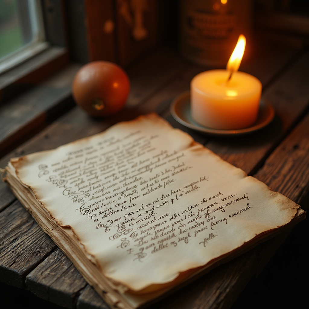 stary rękopis z poezją romantyczną na drewnianym stole