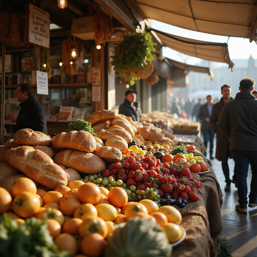 Targ Marché des Capucins w Bordeaux, świeże produkty, lokalna atmosfera