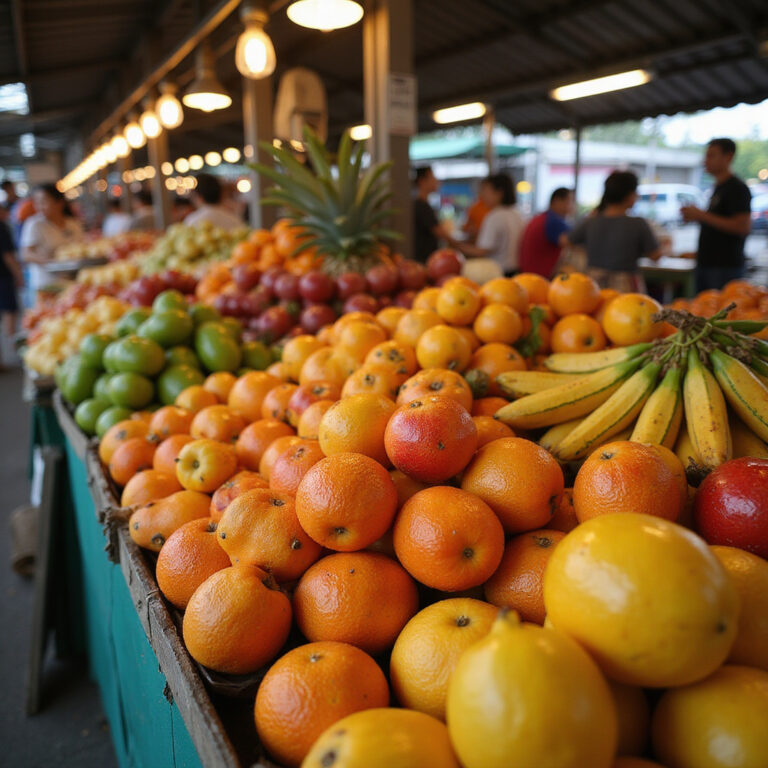 tajskie owoce sezonowe na lokalnym targu w Bangkoku