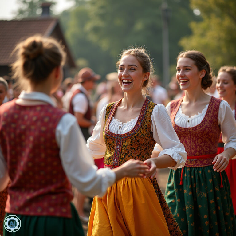 Tradycyjne święto ludowe na Podlasiu z tańcami i śpiewami