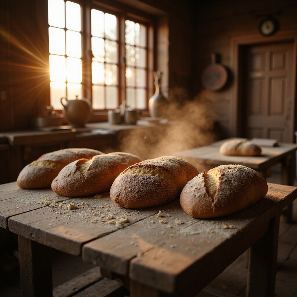 Tradycyjna łotewska piekarnia wypiekająca rupjmaize