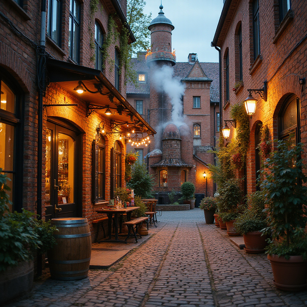 Ulica w Rydze z widokiem na lokalny browar rzemieślniczy