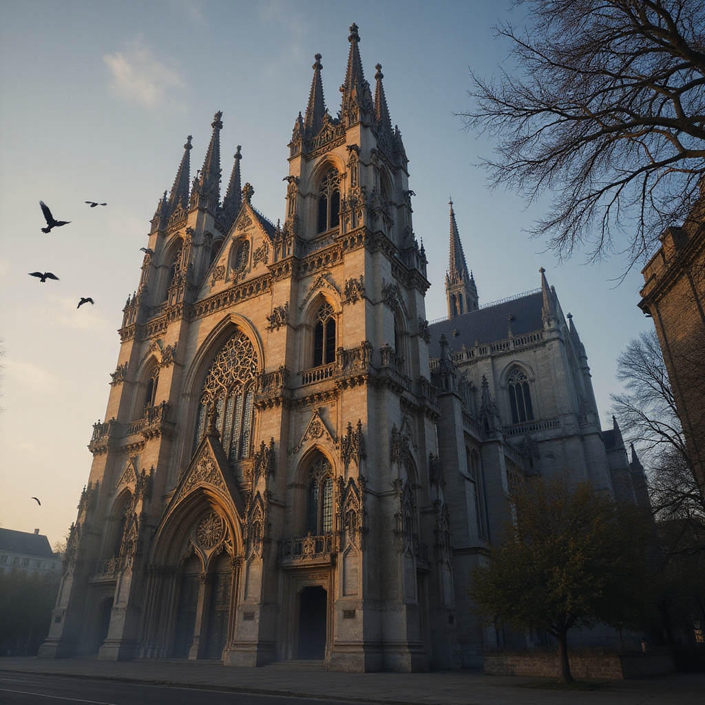 Gotycka katedra Saint-André w Bordeaux z imponującymi wieżami i bogatą fasadą