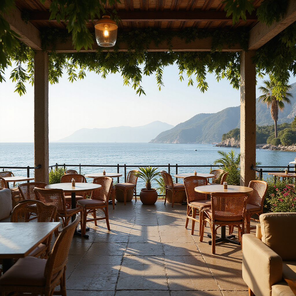 Kawiarnia w Puli z widokiem na morze, klimatyczne miejsce na relaks