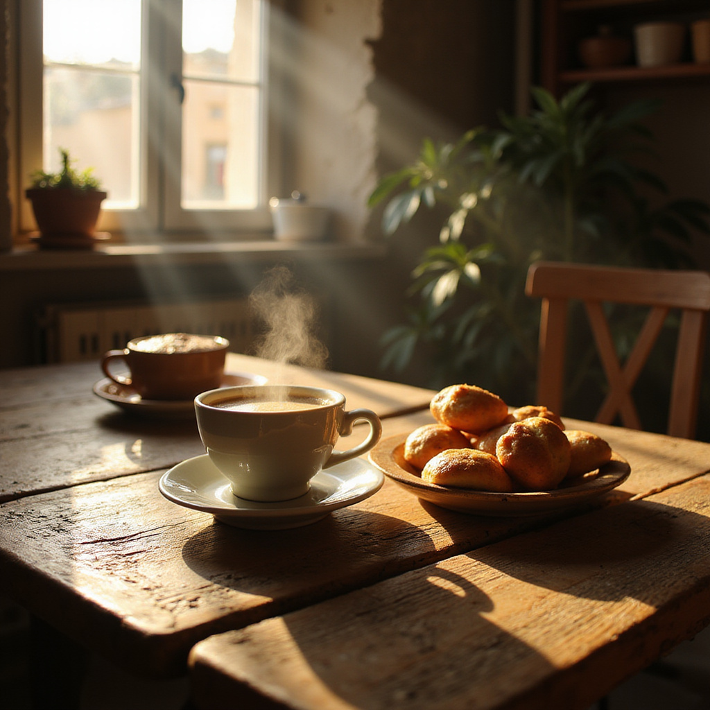 Poranek na Cyprze z filiżanką kawy po cypryjsku, tradycyjny rytuał rodzinny