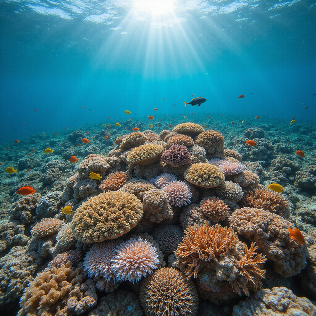 Rafa koralowa w Watamu pełna kolorowych ryb i morskich stworzeń