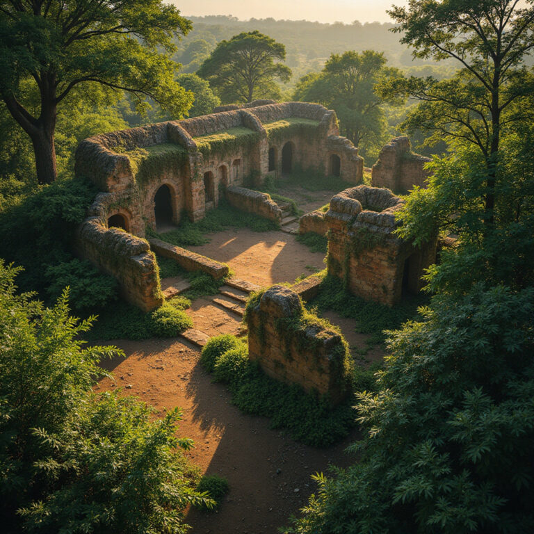 Ruiny Gede wśród zieleni, tajemnicze miasto Suahili w Kenii
