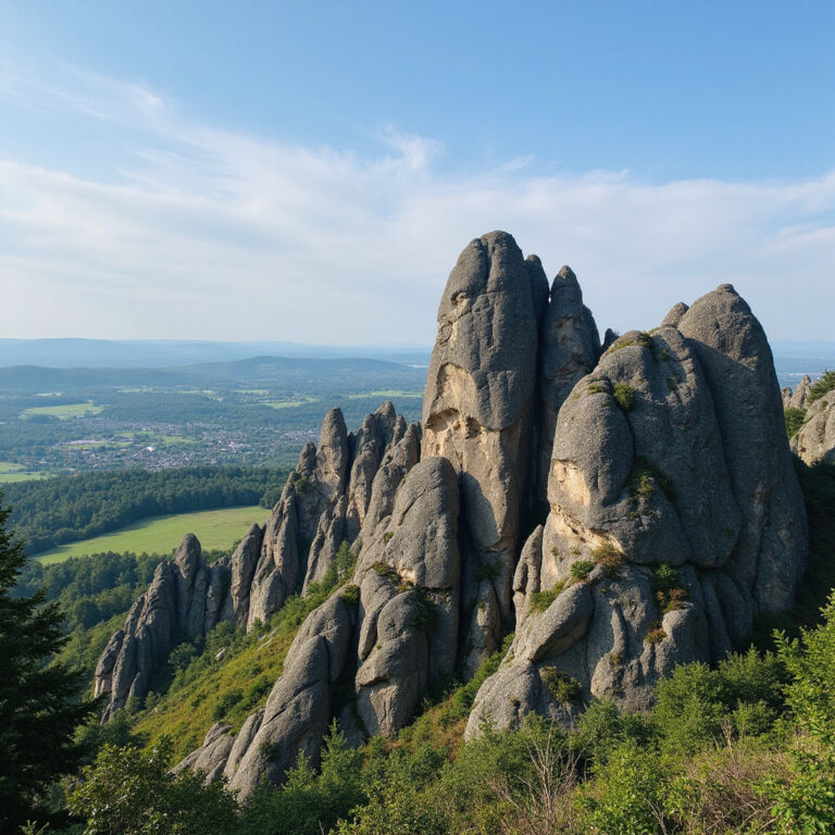 Widok na skalne formacje w Czeskiej Szwajcarii, idealne miejsce na piesze wędrówki Czechy