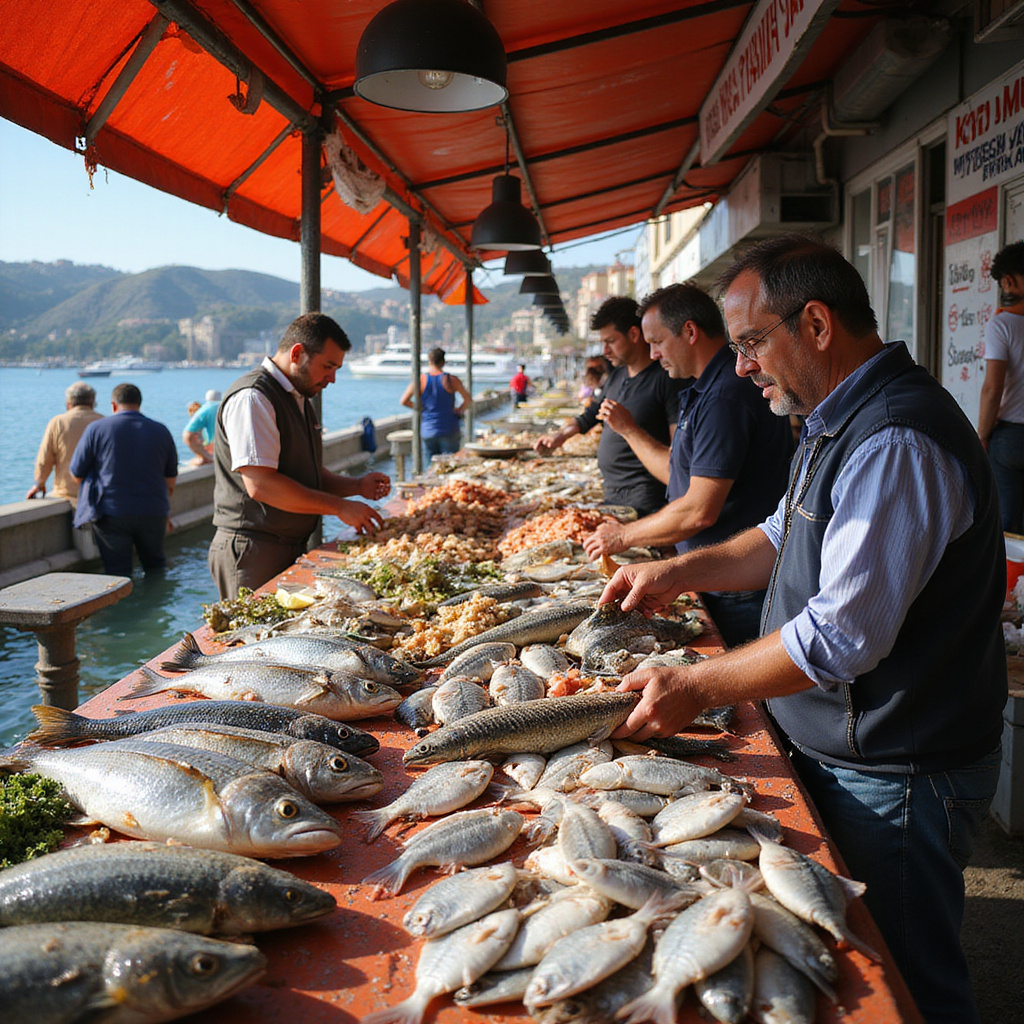 Świeże ryby na targu w Volos, lokalne rybołówstwo i tradycyjne smaki