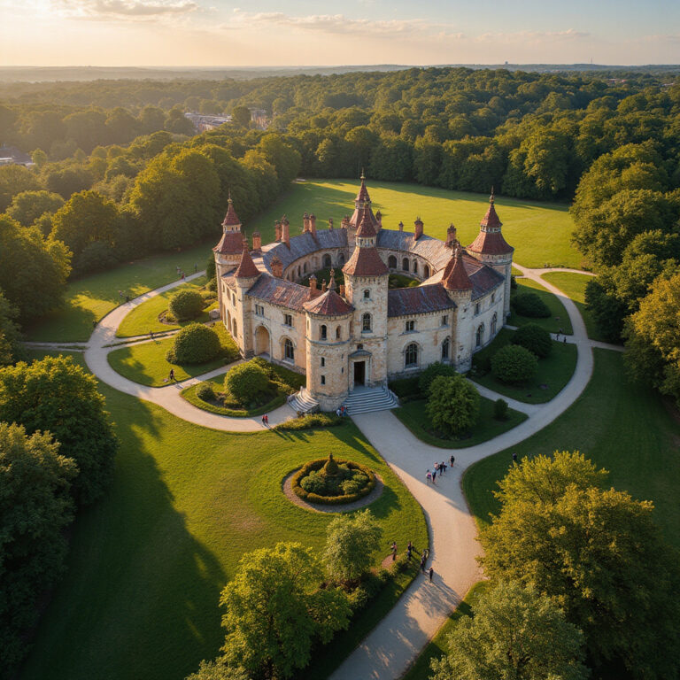 Cytadela Vauban w Lille otoczona zielenią, idealne miejsce na spacer