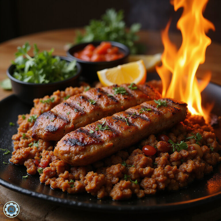 Adana Kebab – pikantne danie z mielonej jagnięciny, grillowane na otwartym ogniu