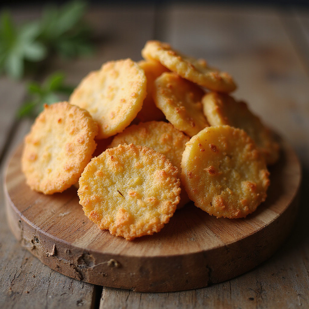 Chrupiące panisse na drewnianej desce, ulubiona przekąska z Marsylii
