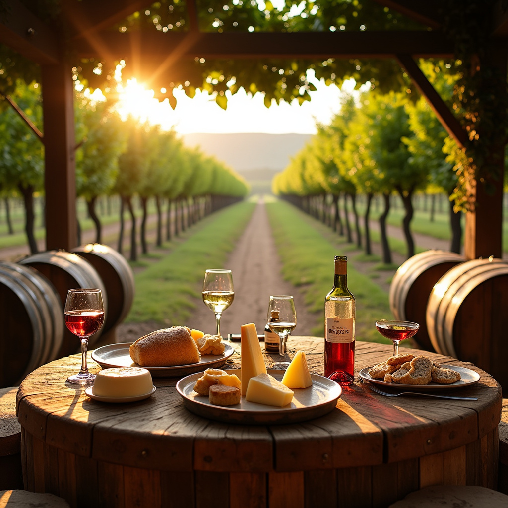 Degustacja wina w tradycyjnej portugalskiej winnicy z lokalnymi serami