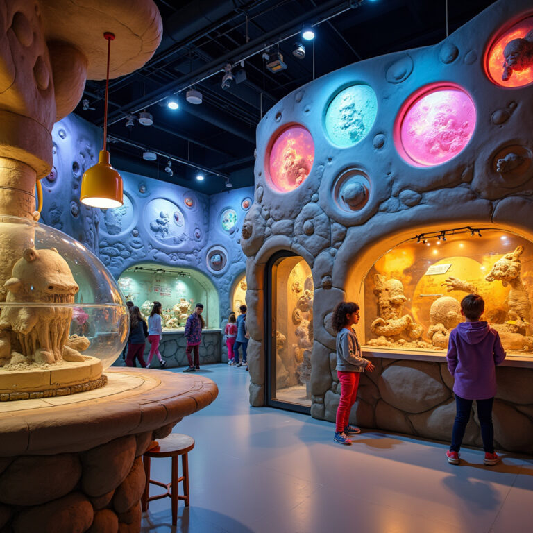 Interaktywne eksponaty w Pevnost poznānī, edukacyjne centrum nauki dla dzieci i dorosłych