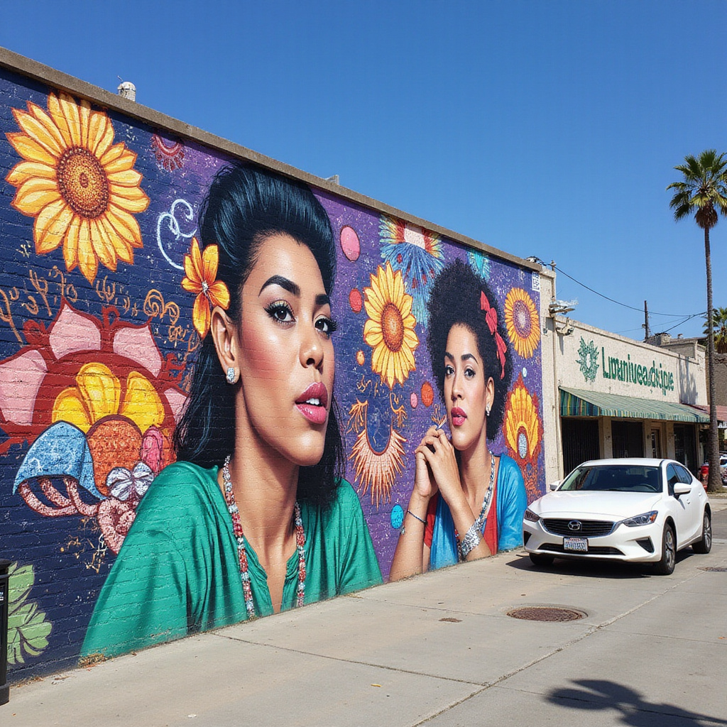 Kolorowe murale na Venice Beach - sztuka uliczna Los Angeles w pełnej krasie