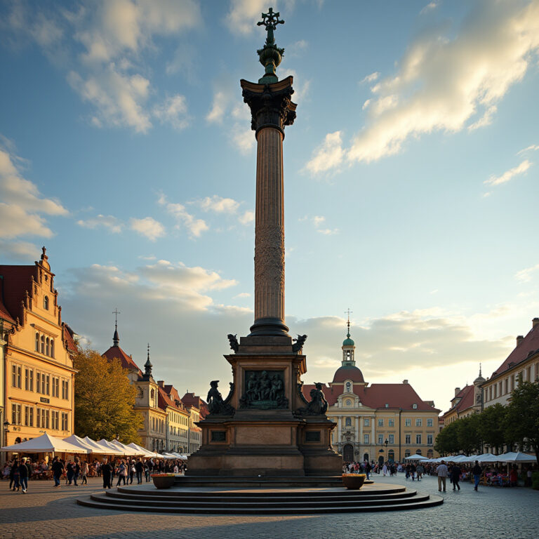 Kolumna Trójcy Świętej na Rynku Górnym w Olomuncu, barokowe arcydzieło UNESCO