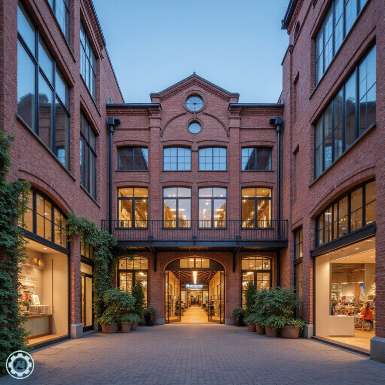 Manufaktura w Łodzi - dawna fabryka Poznańskiego, obecnie centrum handlowe z ceglaną architekturą