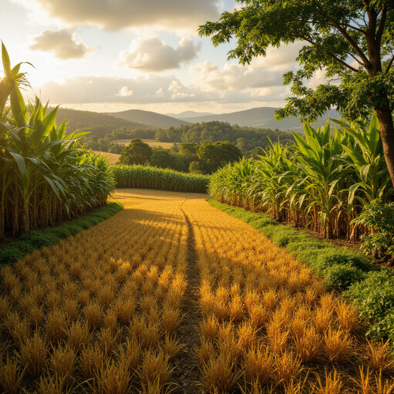 Plantacja trzciny cukrowej na Dominikanie, złociste pola, tradycyjna uprawa