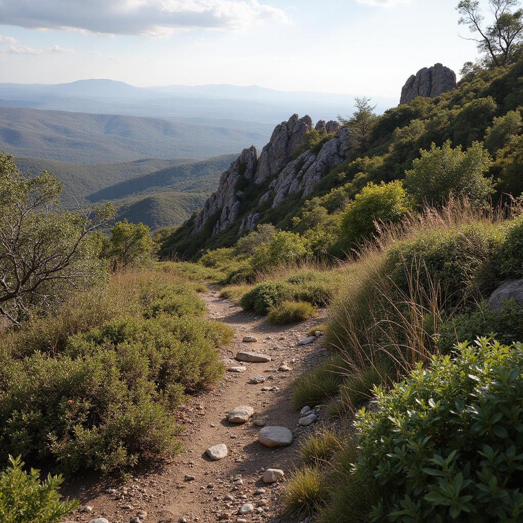 Szlak turystyczny na Górze Ainslie wśród dzikiej przyrody
