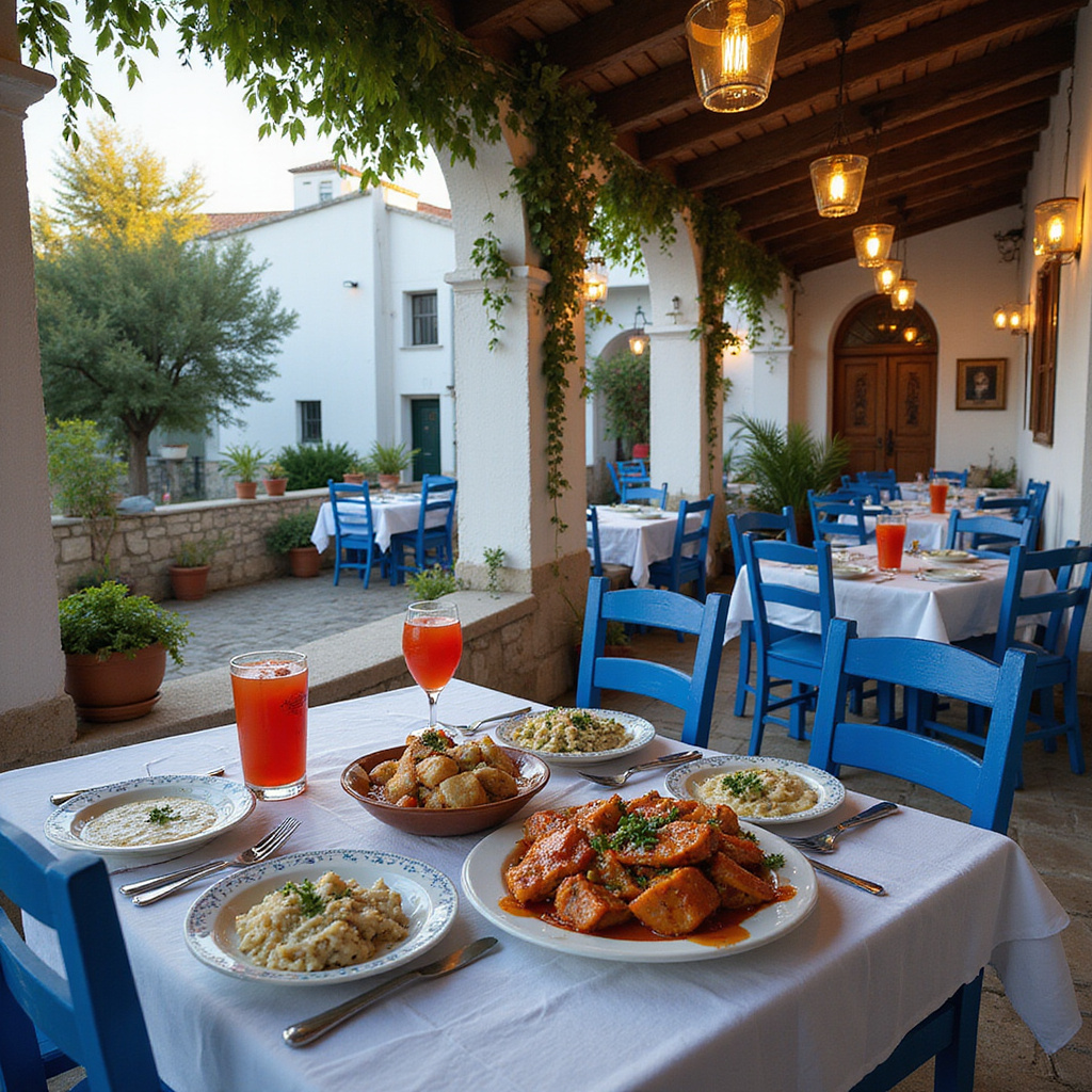 Tradycyjna grecka tawerna w Ano Poli z daniami kuchni lokalnej