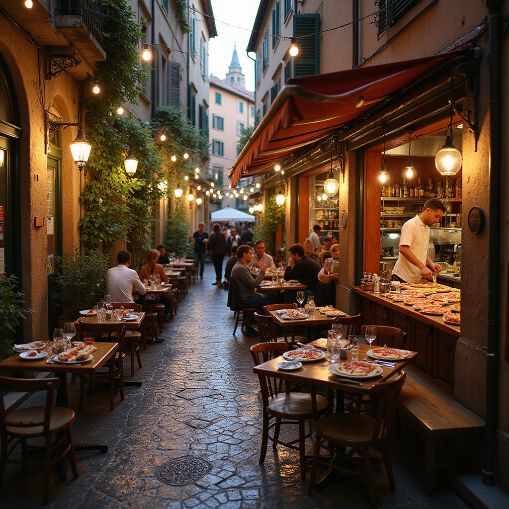 Tradycyjna włoska trattoria w dzielnicy Trastevere z lokalnymi potrawami