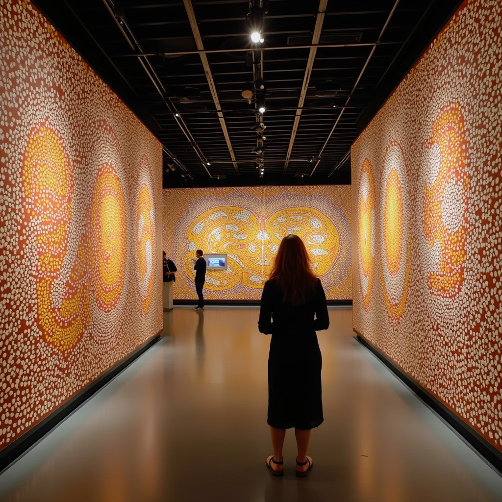 Sztuka aborygeńska w Narodowej Galerii Australii - malowidła kropkowe i tradycyjne wzory