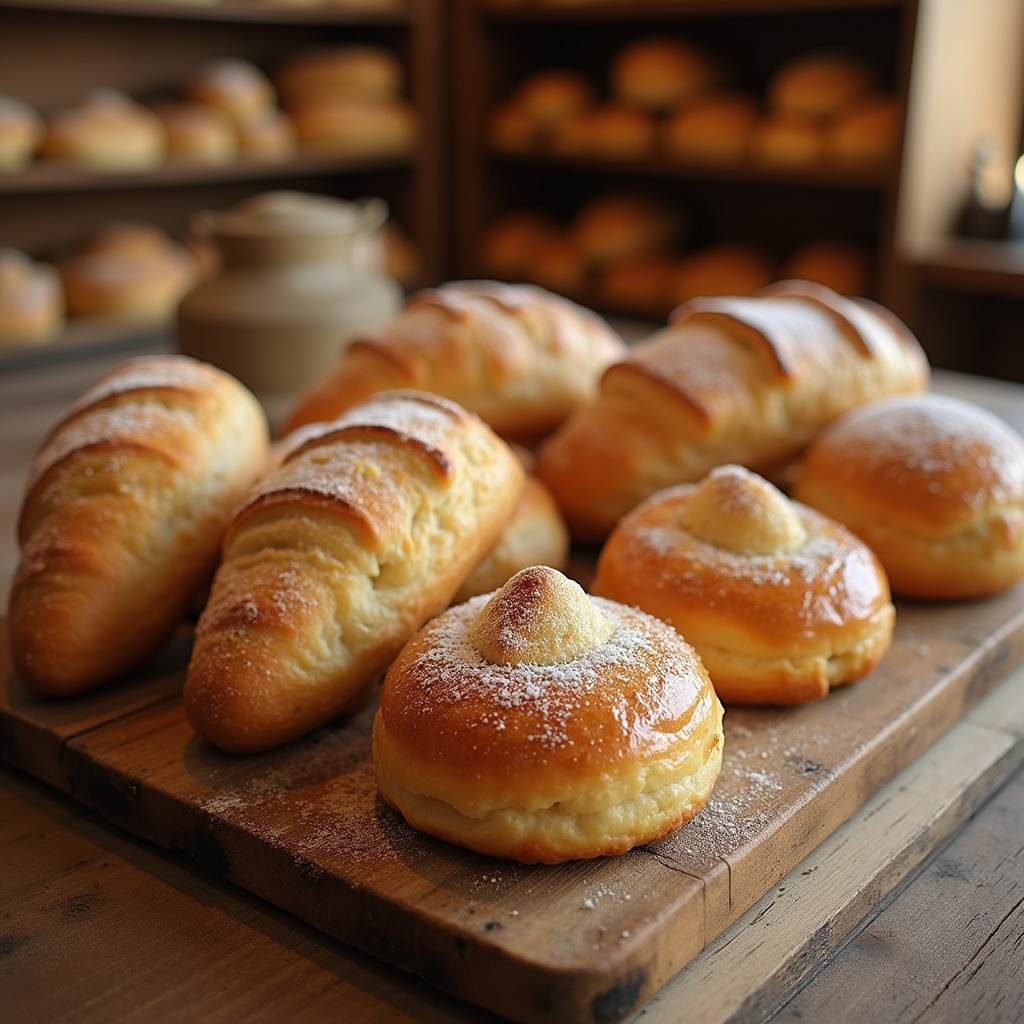 Tradycyjne navettes marsylskie na drewnianym stole w piekarni