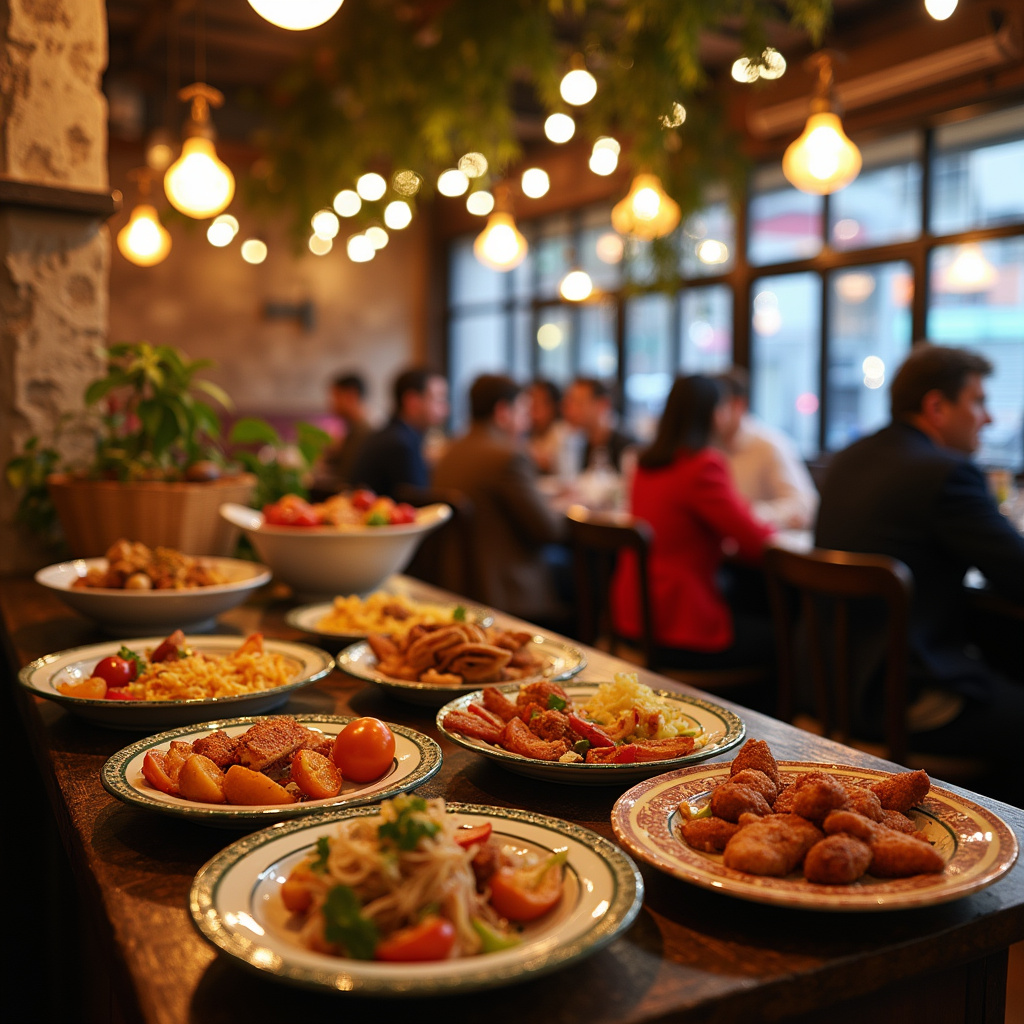 Tradycyjne tapas w madryckiej restauracji, lokalne jedzenie i kultura