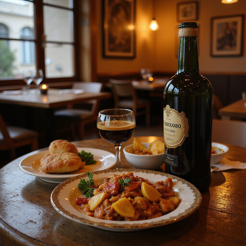 Tsipouro w Pireusie podawane z tradycyjnymi greckimi przekąskami mezedes
