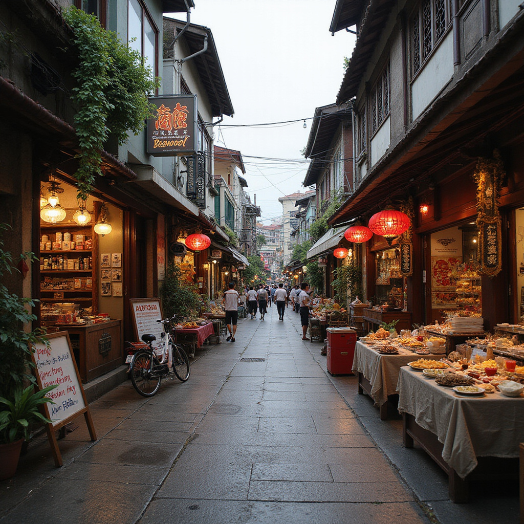 Ulica w Binondo z tradycyjnymi sklepami i restauracjami, najstarsza dzielnica chińska