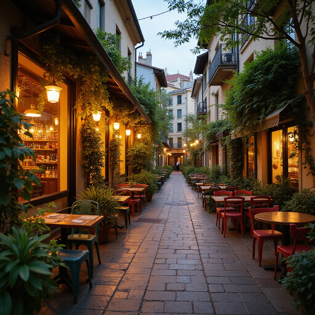 Ulica w Turynie z restauracjami serwującymi dania wegetariańskie