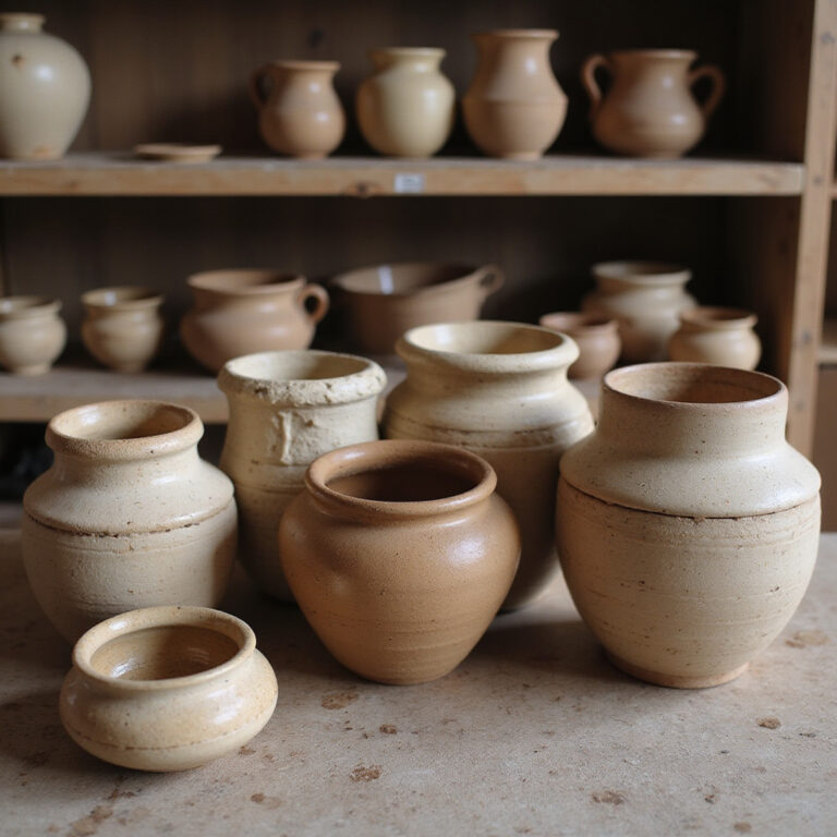 Tradycyjne łotewskie rzemiosło w Cēsis - warsztat garncarski z ręcznie formowanymi naczyniami