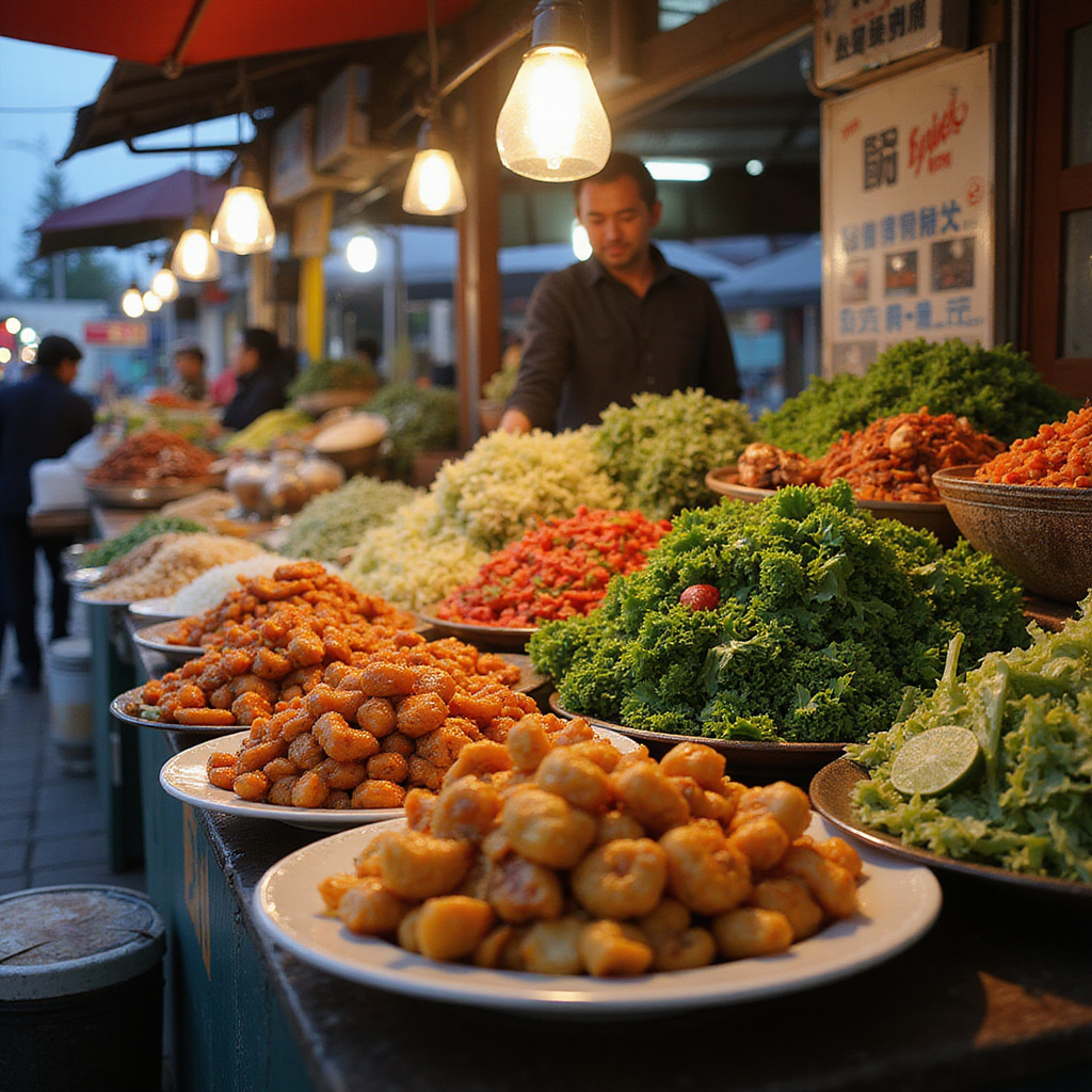 Uliczny stragan z wegetariańskim street foodem w Nanyuki, lokalne przysmaki