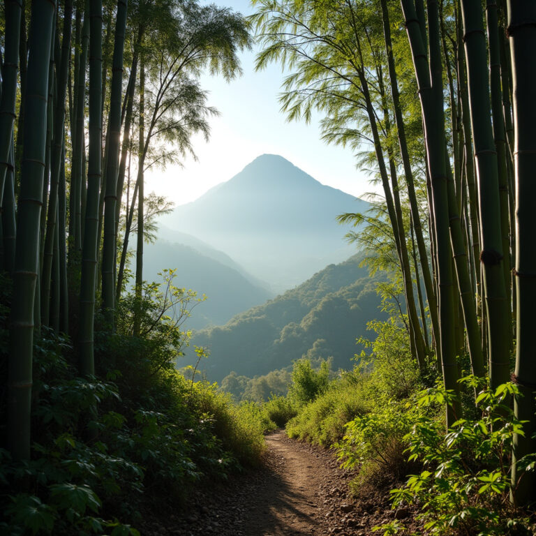 Widok na Mount Kenya z lasu bambusowego – idealna trasa dla początkujących
