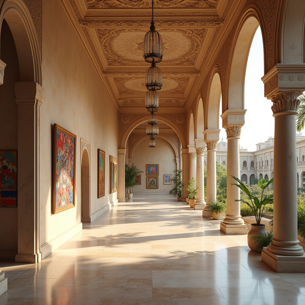 Widok na współczesną galerię sztuki w Aleksandrii z elementami architektury