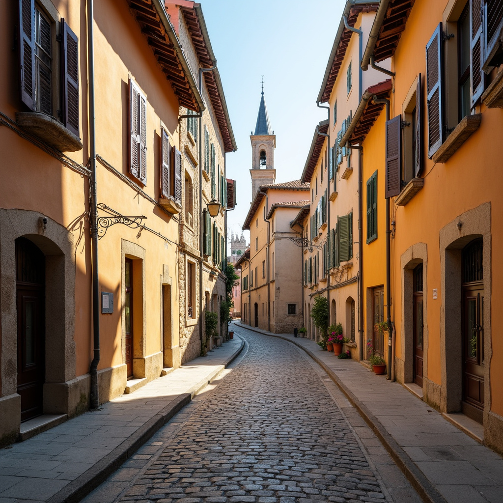 Ulica w Lošticach z zabytkowymi budynkami w tle