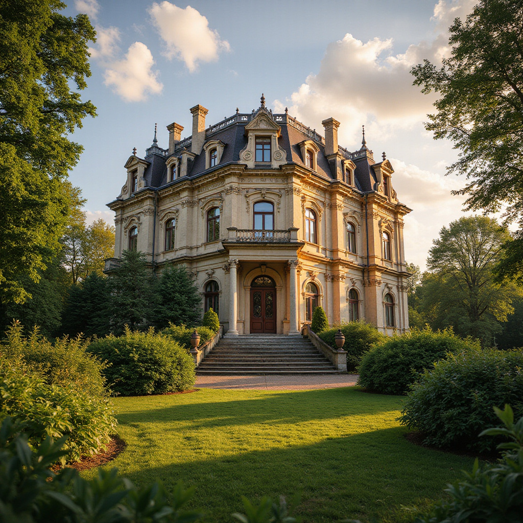 Barokowy pałac Uniwersytetu Rolniczego otoczony zielenią, widok z zewnątrz