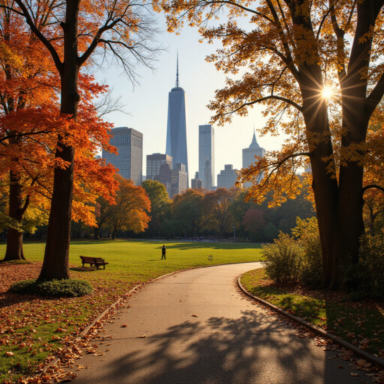 Spacer po Central Parku w Nowym Jorku z widokiem na wieżowce