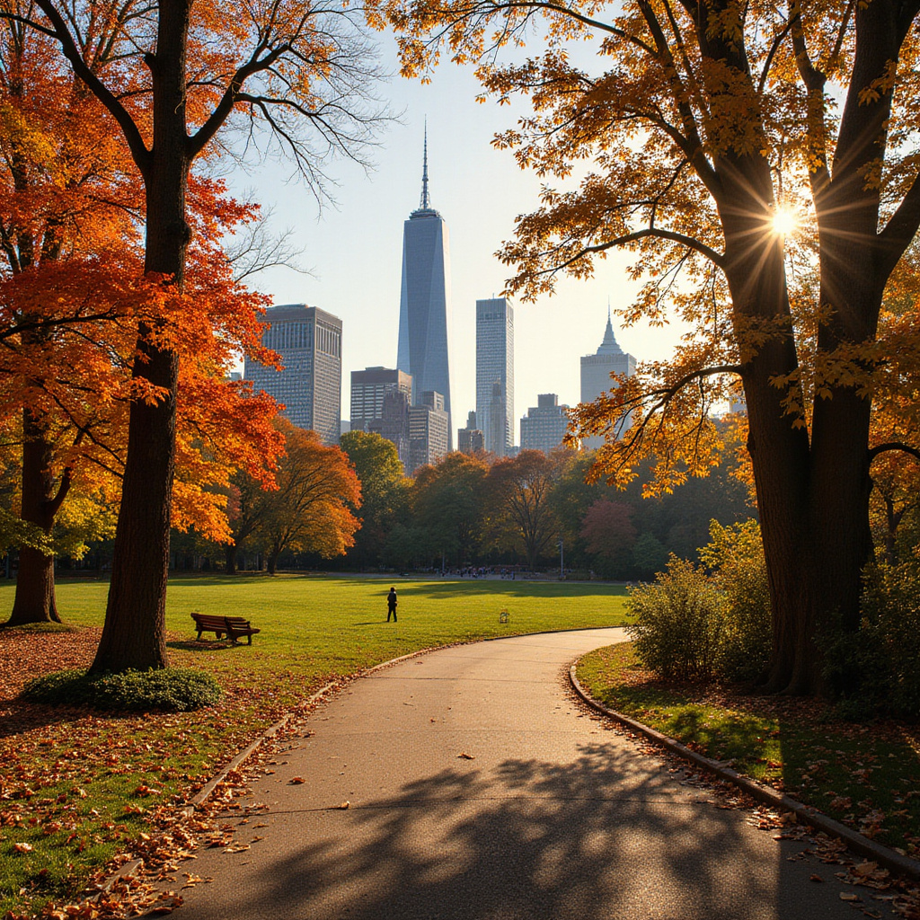 Spacer po Central Parku w Nowym Jorku z widokiem na wieżowce