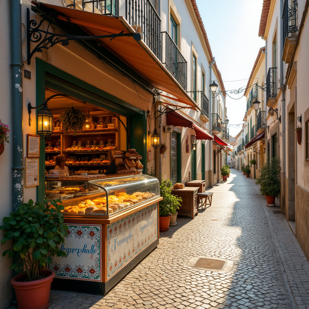 Ulica w Faro z cukiernią oferującą regionalne przysmaki Portugalii