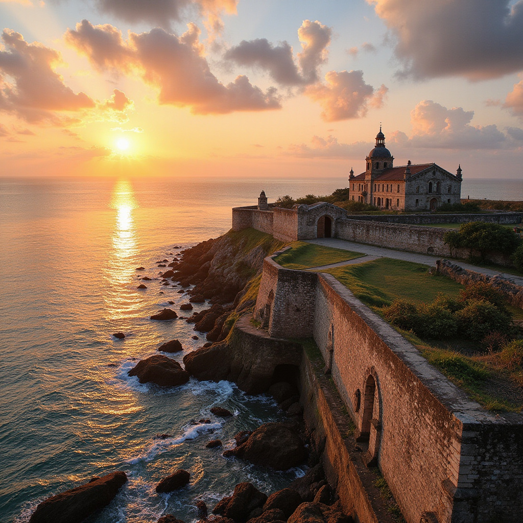 Widok na Fort Jesus w Mombasie, kolonialna twierdza nad Oceanem Indyjskim