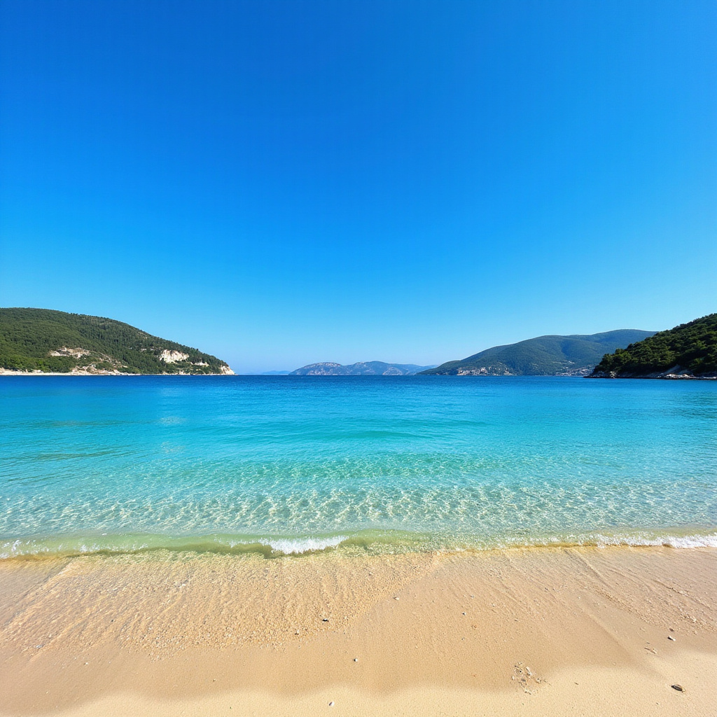 Plaża w Splicie z krystalicznie czystą wodą i widokiem na Adriatyk