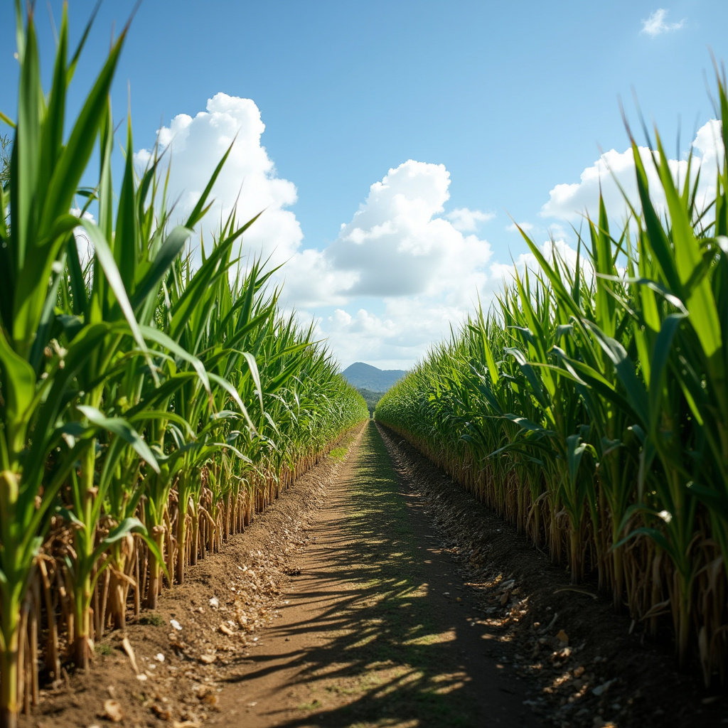 Pole trzciny cukrowej na Dominikanie, gdzie zaczyna się produkcja rumu Brugal