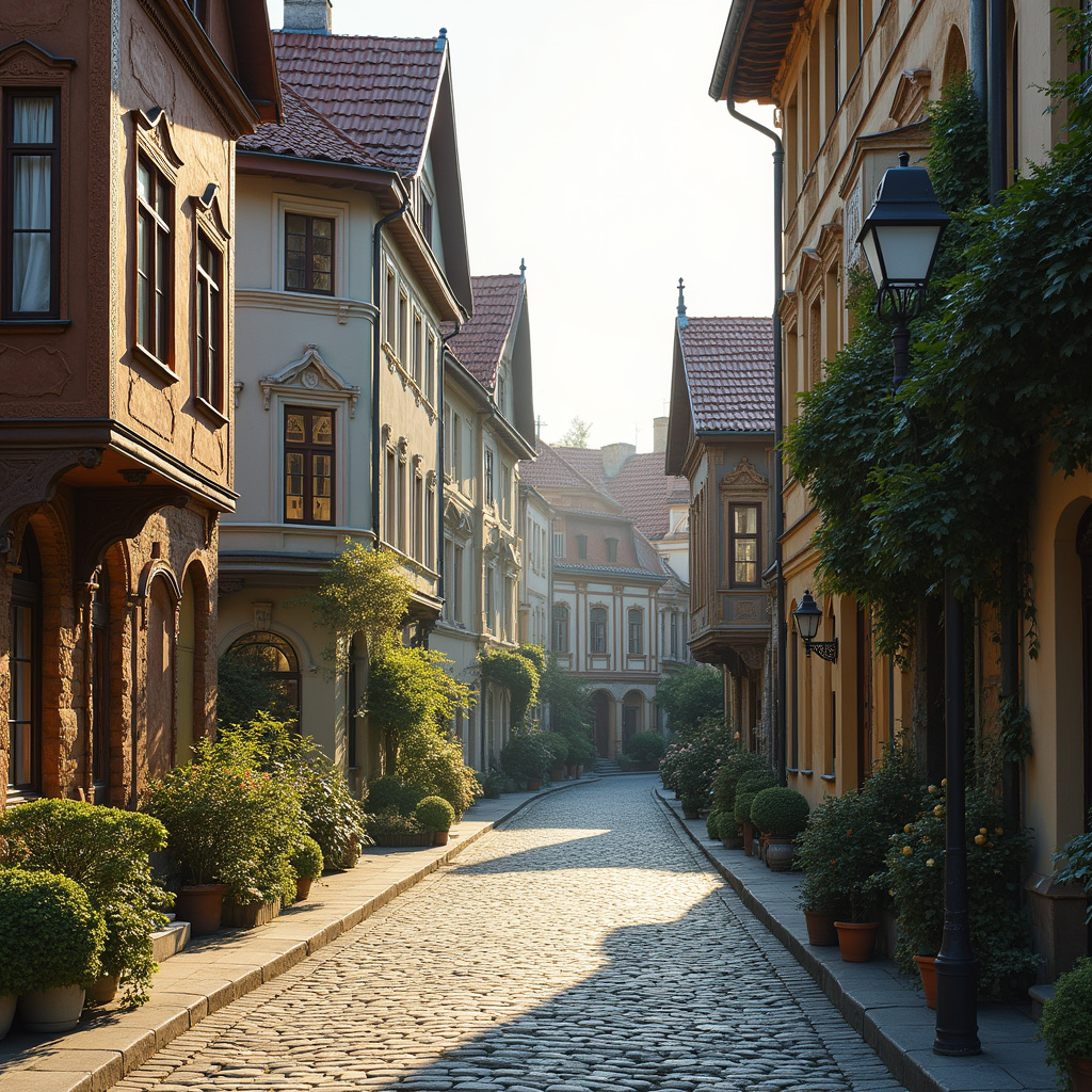 Ulica w Cēsis z secesyjnymi kamienicami i drewnianymi domami, architektoniczna perła Łotwy