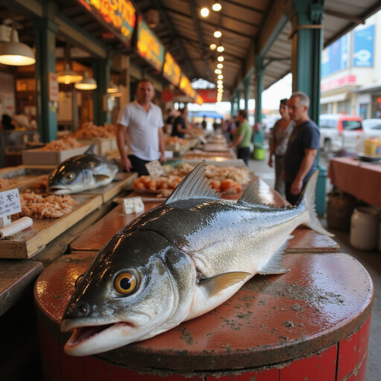 Świeża espada na targu rybnym Mercado dos Lavradores w Funchal