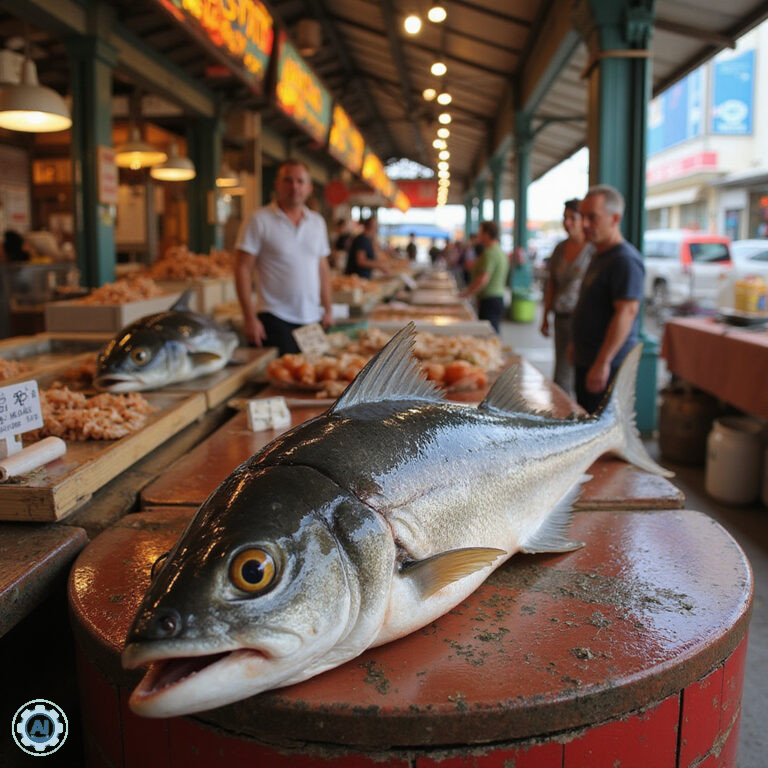 Świeża espada na targu rybnym Mercado dos Lavradores w Funchal