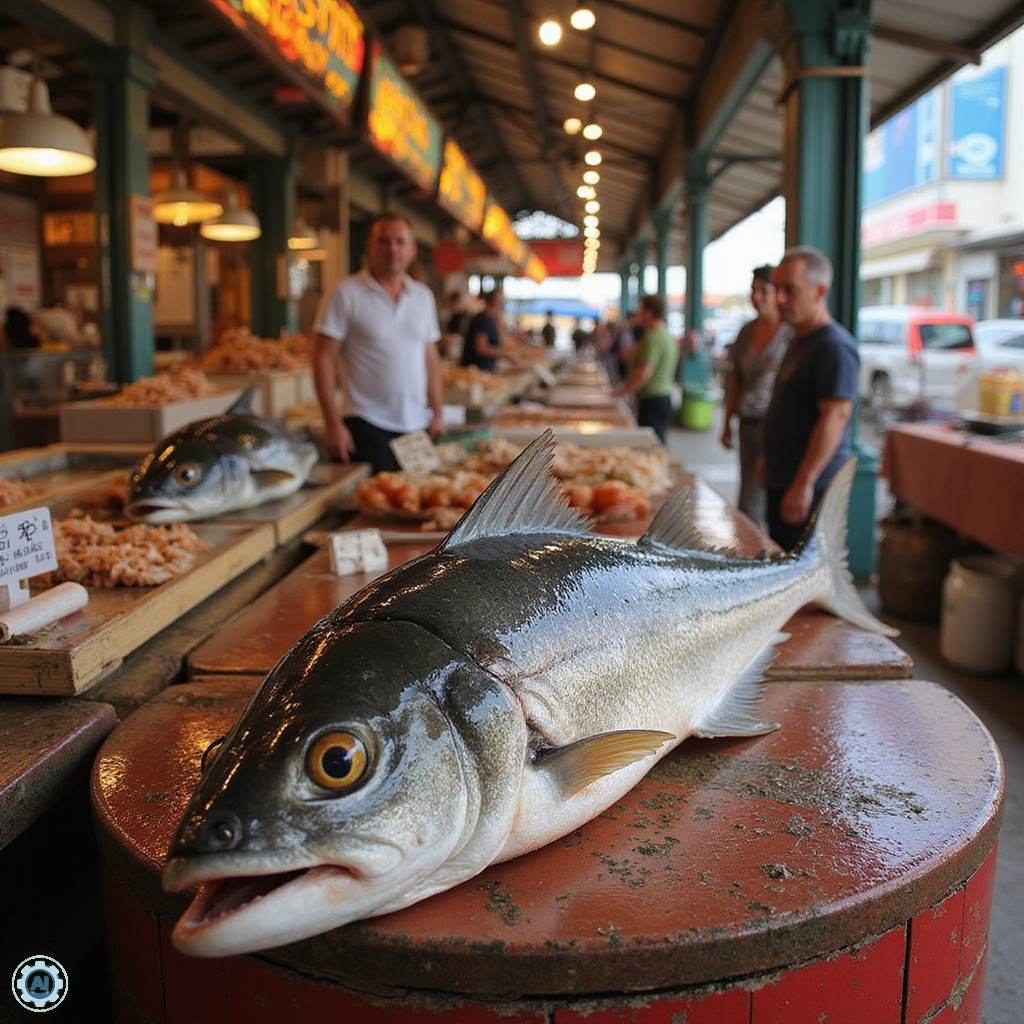 Świeża espada na targu rybnym Mercado dos Lavradores w Funchal