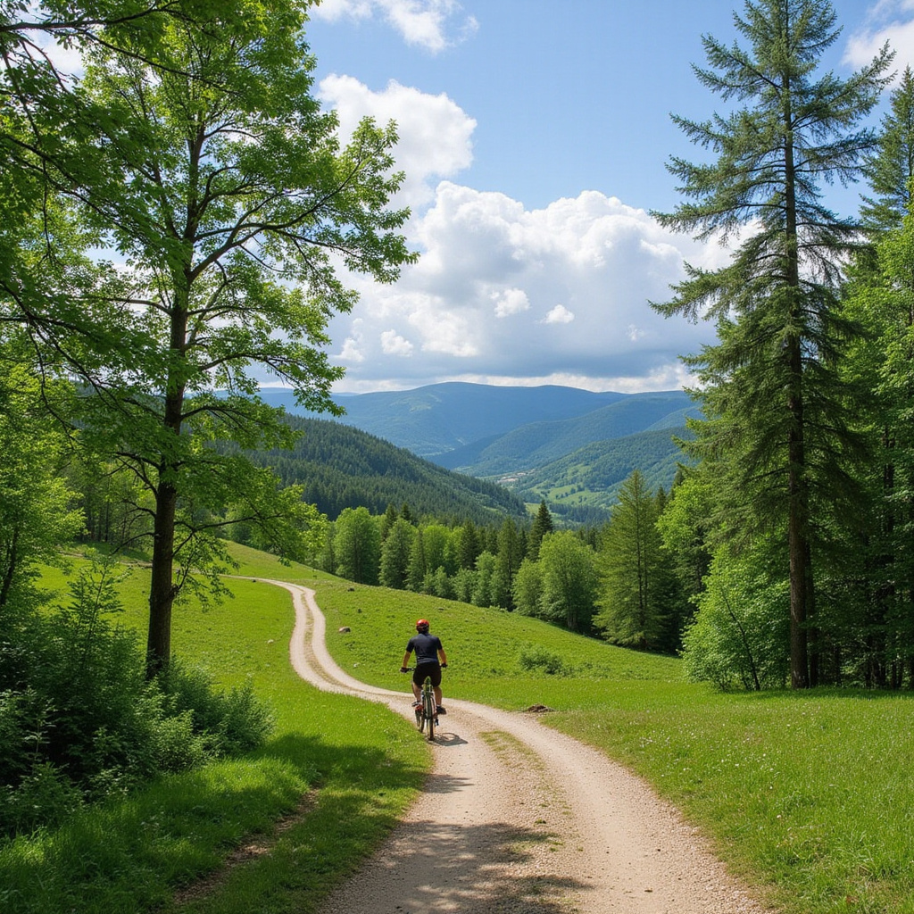 Szlak rowerowy w Parku Narodowym Gauja wśród zielonych lasów i dolin